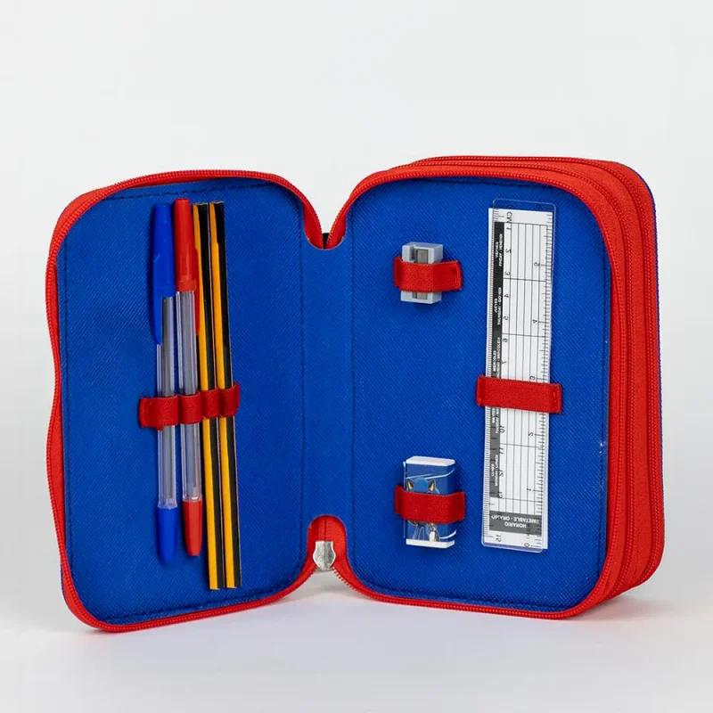 Estojo Triplo Sonic Prime Escolar com Material_1