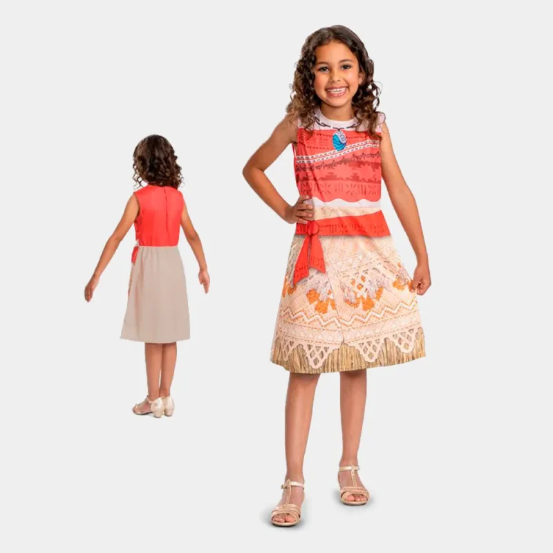 Fato Disney Vaiana Basic Plus Menina 3-6 Anos