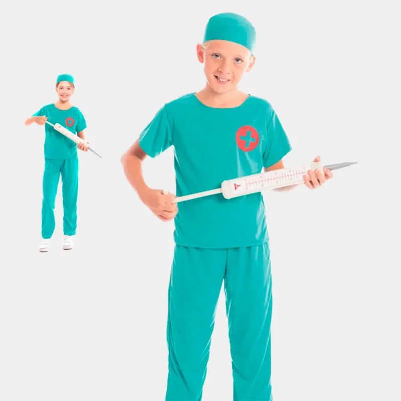 Fato de Médico Criança Unissexo de 5-9 Anos
