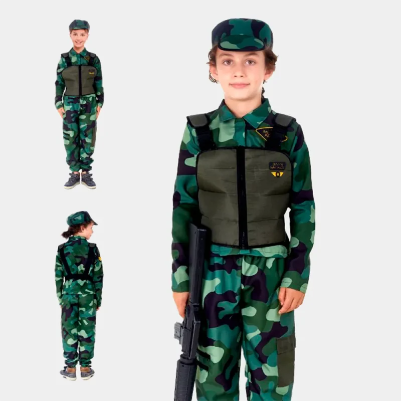 Fato de Militar Unissexo de 3-9 Anos