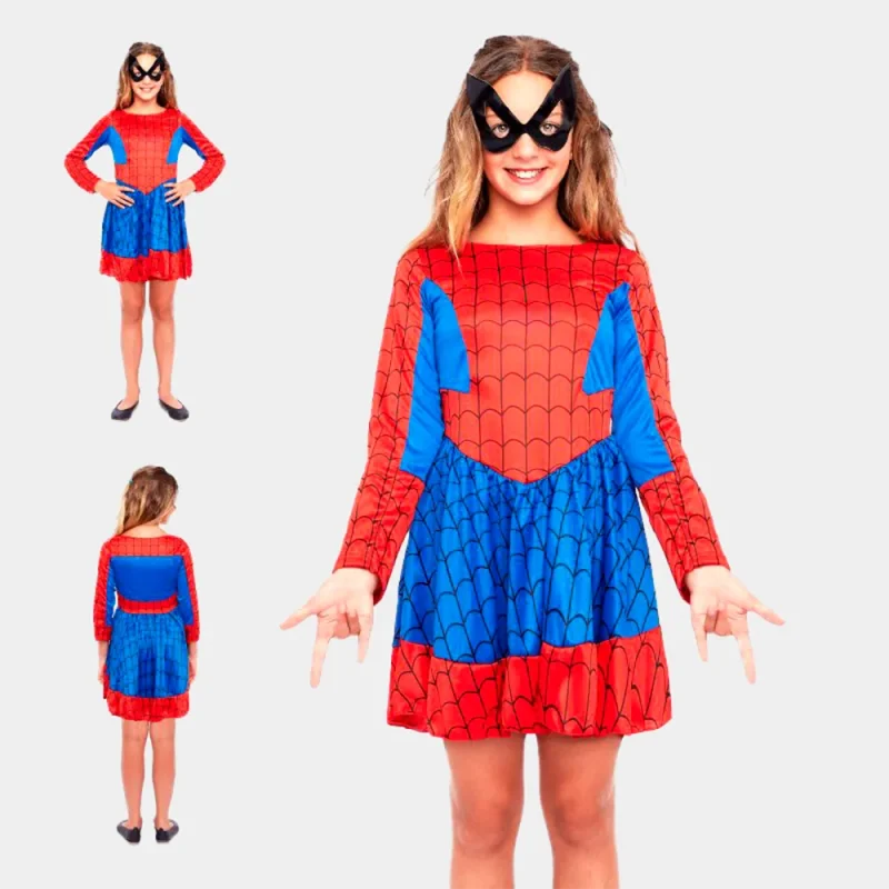 Fato de Super Heroína Aranha de 3-9 Anos
