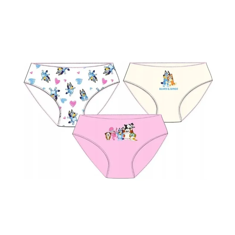 Conjunto Cuecas da Bluey Menina 3pcs 3-6 Anos_2