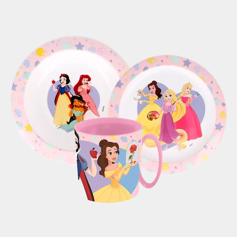 Conjunto de Refeição Princesas Disney de 3 Peças