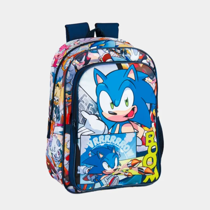Mochila Escolar Sonic Stop de 43cm_1