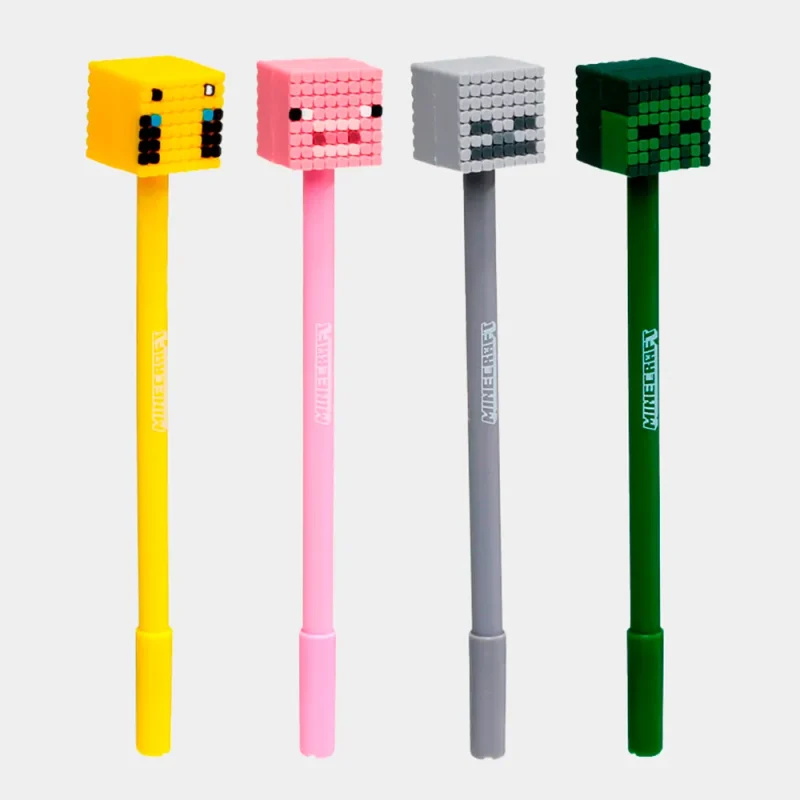 Caneta Minecraft Esferográfica com Topo Sortido_1