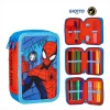 Estojo Triplo do Homem Aranha com Material Escolar