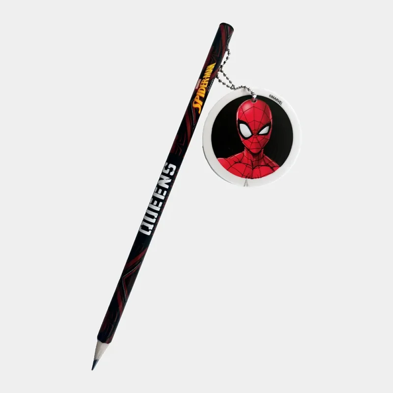 Lápis de Carvão Homem Aranha com Borracha Redonda