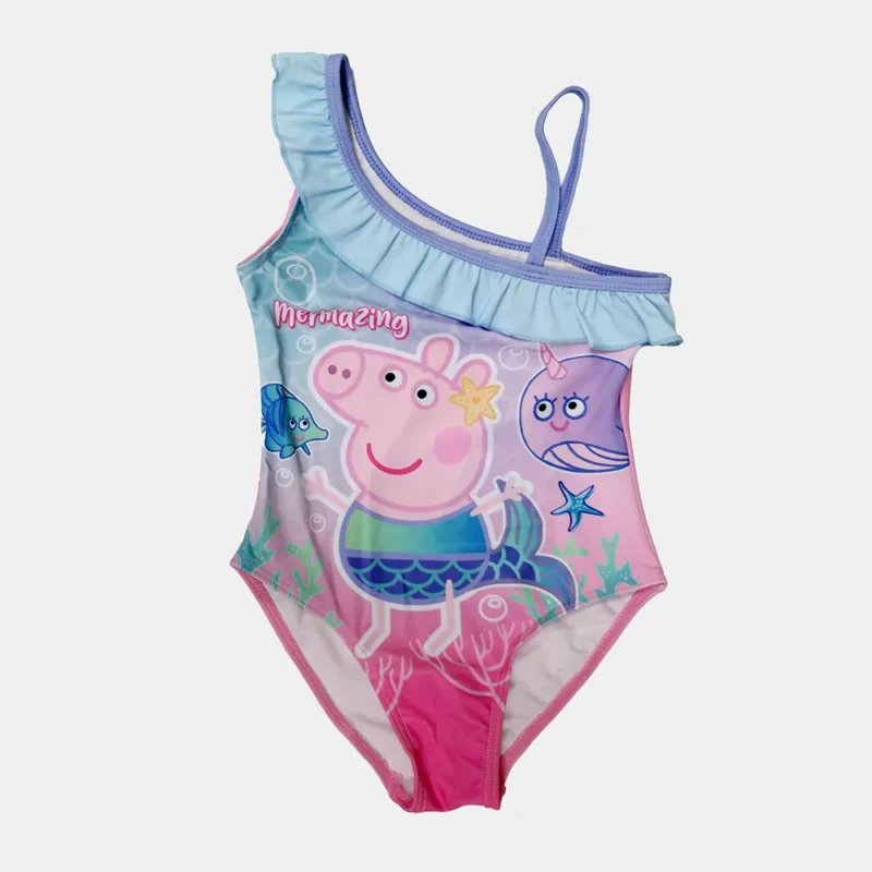 Fato de Banho da Peppa com Folhos de 2-6 Anos_1