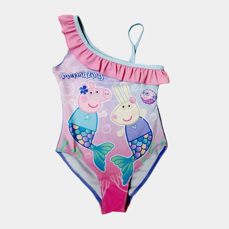 Fato de Banho da Peppa com Folhos de 2-6 Anos_2