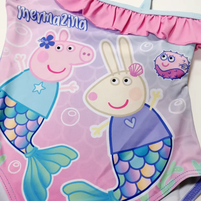 Fato de Banho da Peppa com Folhos de 2-6 Anos_3