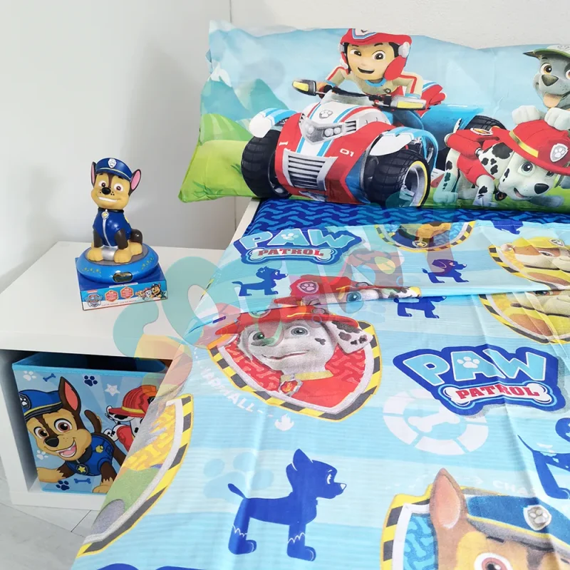 Jogo de Lençóis Patrulha Pata de 165x270cm_1