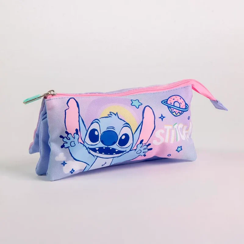 Estojo Triplo Stitch Lilás de 22cm