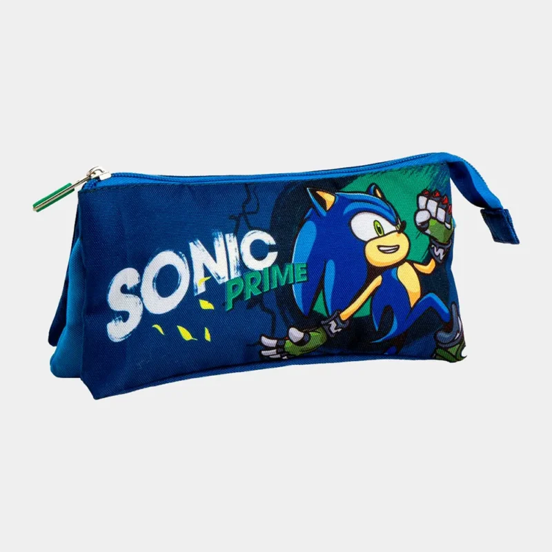Estojo Triplo do Sonic Prime de 22cm