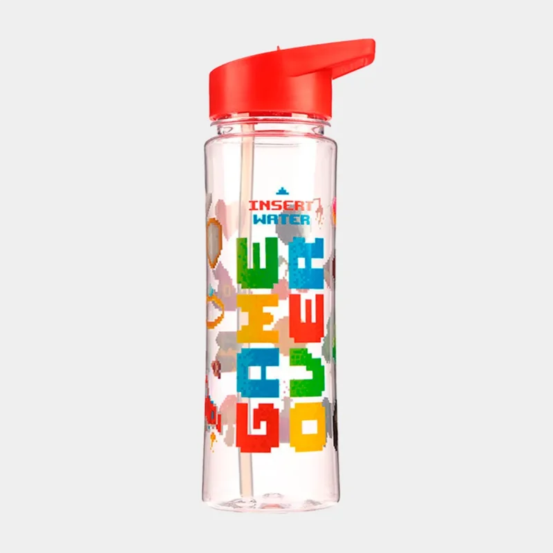 Garrafa com Palhinha Game Over de 500ml