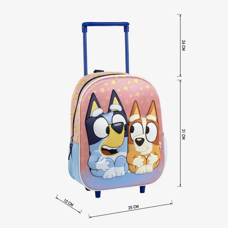 Mochila Trolley Bluey 3D Pré-Escolar de 31cm_9