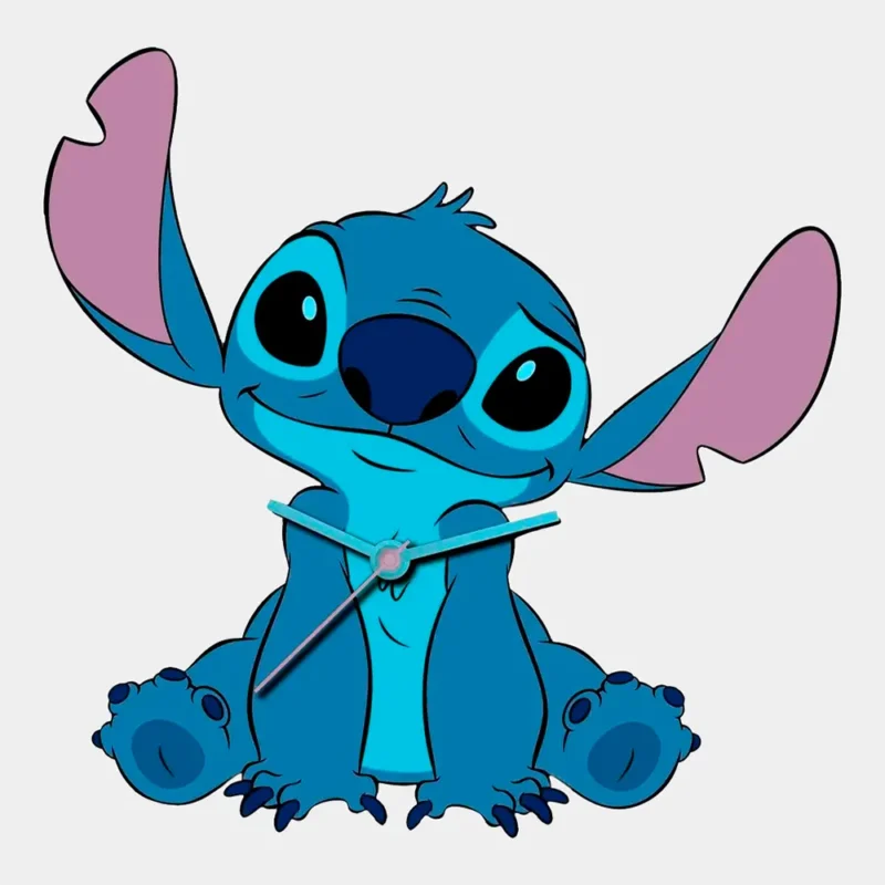 Relógio de Parede em Forma Stitch Disney_1