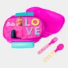 Sanduicheira de Plástico Barbie com Talheres