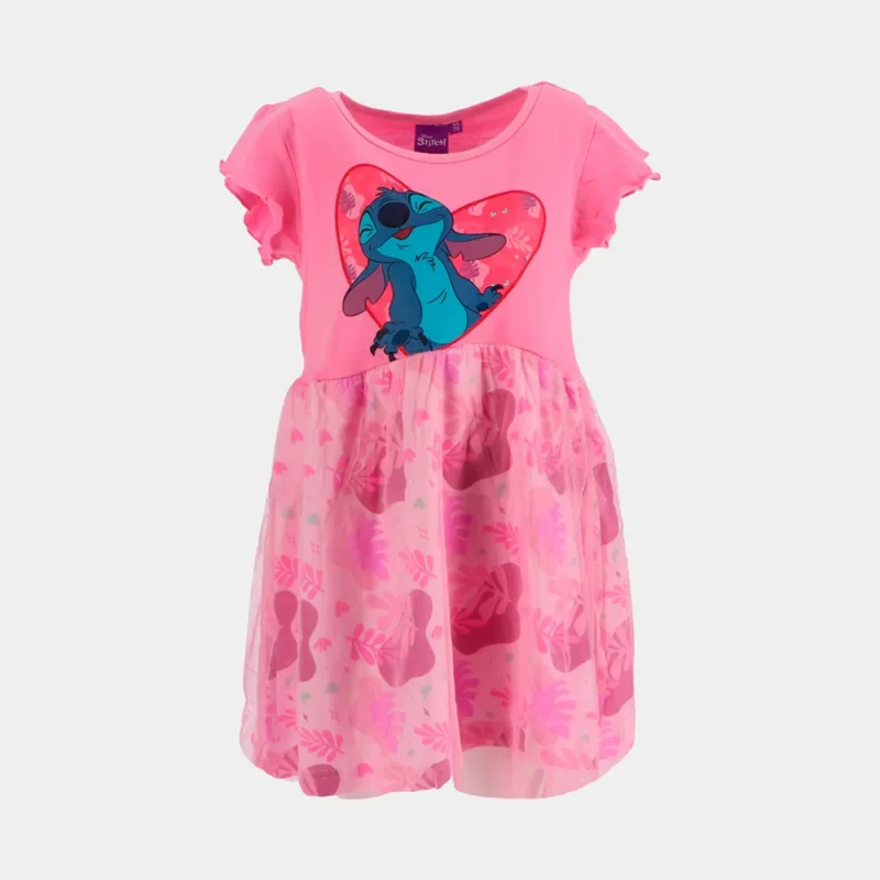 Vestido Lilo e Stitch Rosa 2-6 Anos