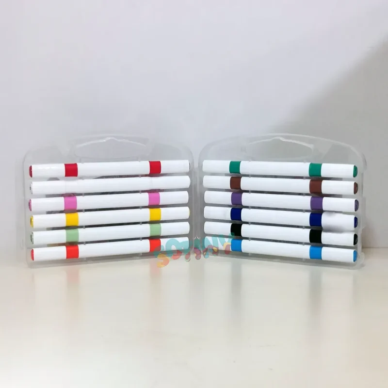 12 Marcadores Laváveis de Colorir com 2 Pontas_2