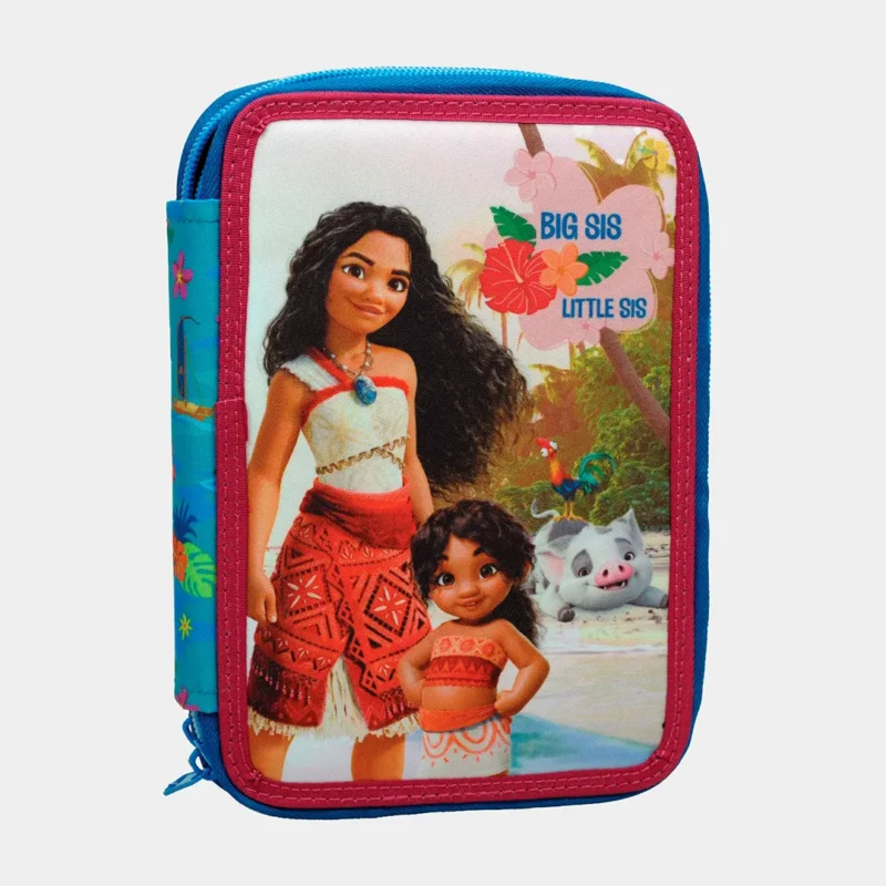 Estojo Duplo Disney Vaiana Wave com Material