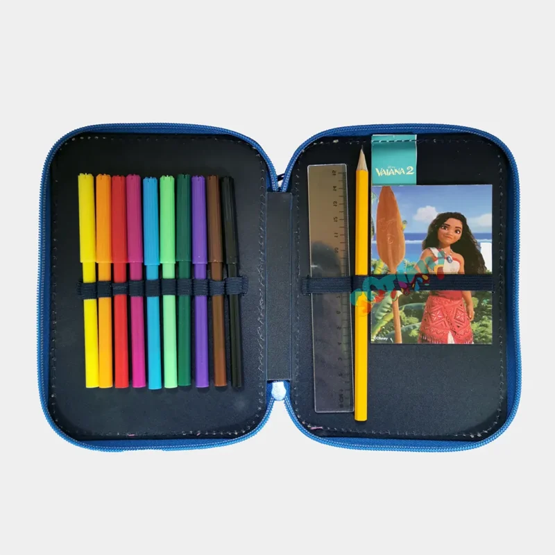 Estojo Duplo Disney Vaiana Wave com Material_3