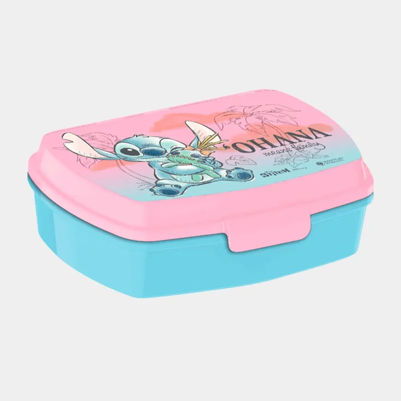 Lancheira de Plástico Lilo e Stitch Ohana