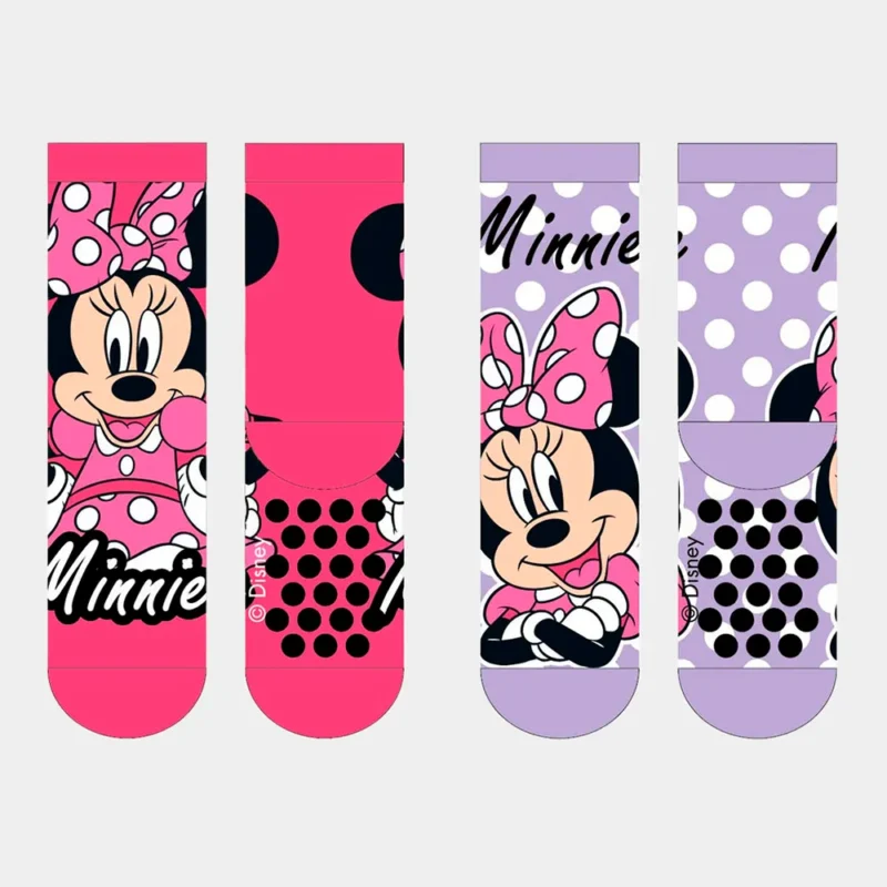 Meias Antiderrapantes Disney Minnie 2pcs