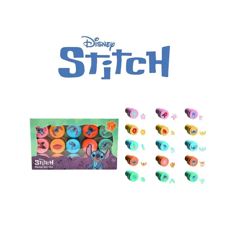 Conjunto de Carimbos Disney Stitch de 15pcs