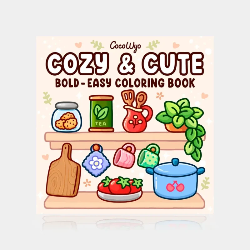 Cozy Cute Livro de Colorir de 48 Páginas