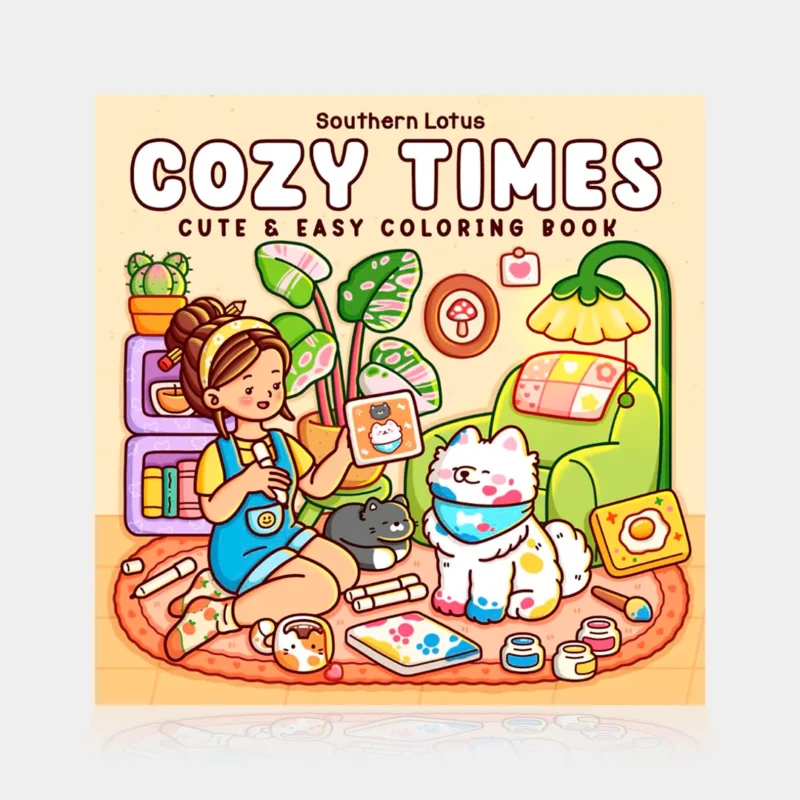 Cozy Times Livro de Colorir de 48 Páginas