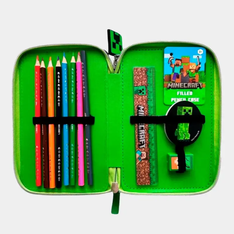 Estojo Minecraft Duplo com Material_4