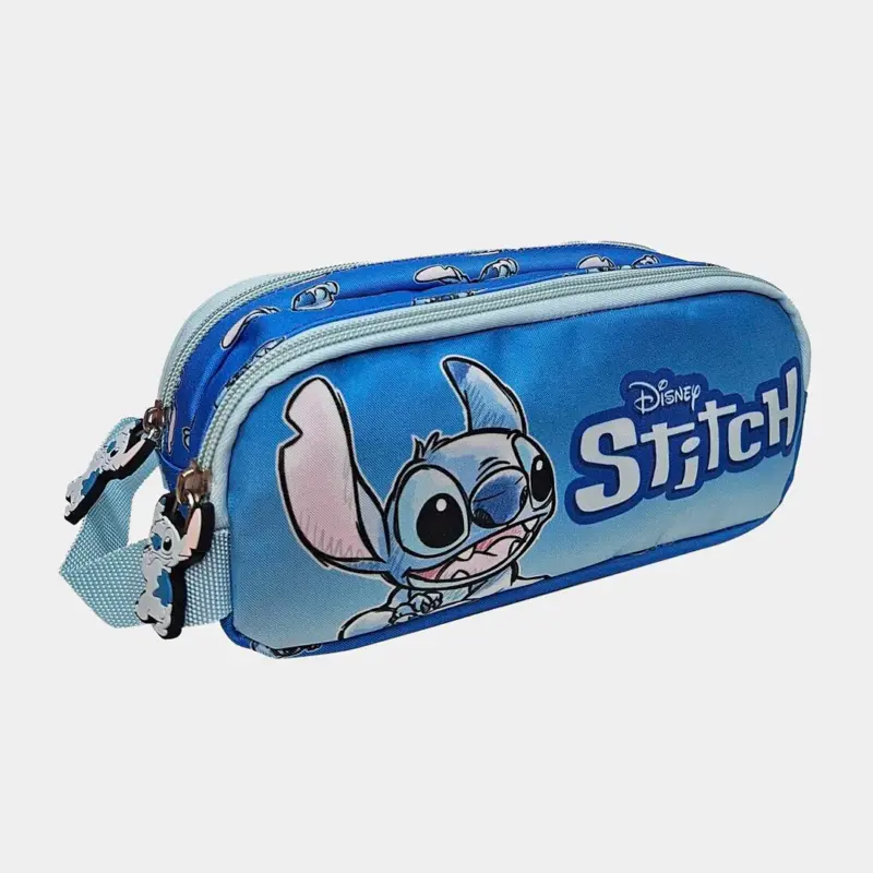 Estojo Oval do Stitch Azul de 21cm