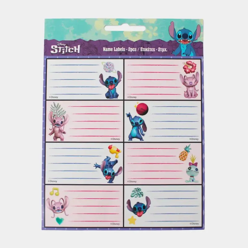 Etiquetas de Identificação Disney Stitch de 16pcs