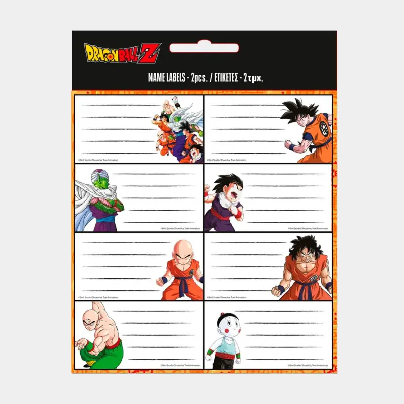 Etiquetas de Identificação Dragon Ball de 16pcs