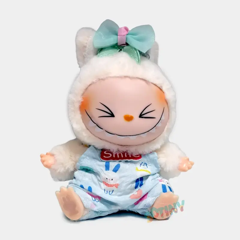 Labubu Smile Azul com Laço