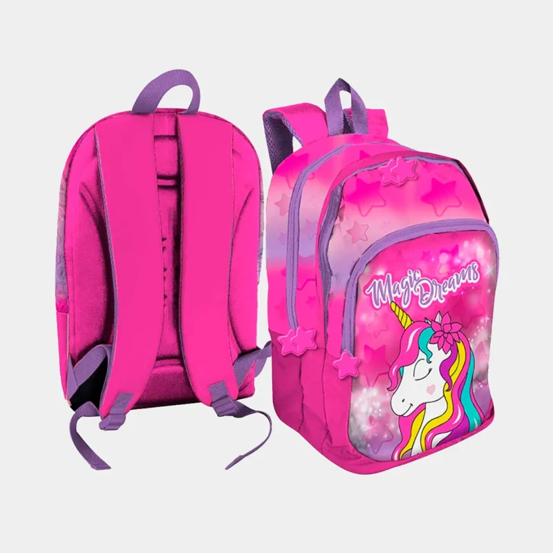 Mochila Escolar dos Unicórnios de 42cm