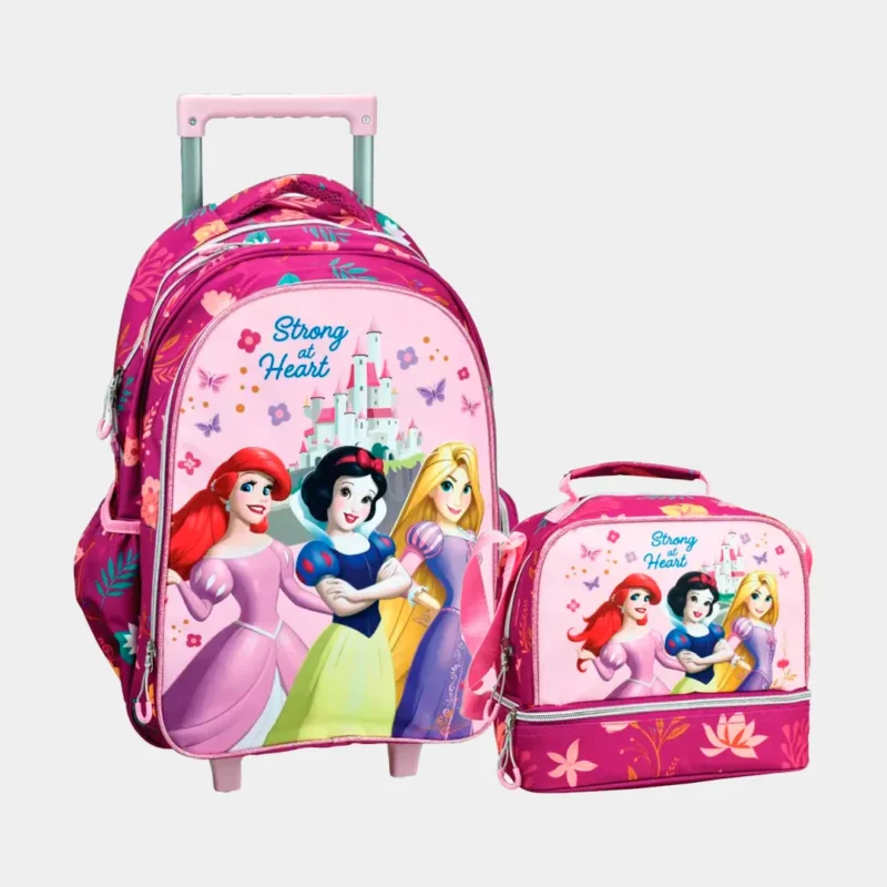 Mochila Trolley e Lancheira Princesas Disney