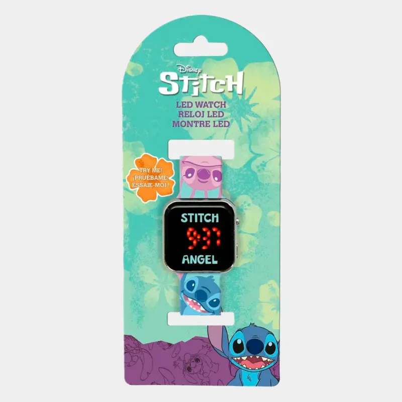 Relógio Digital LED Stitch Disney