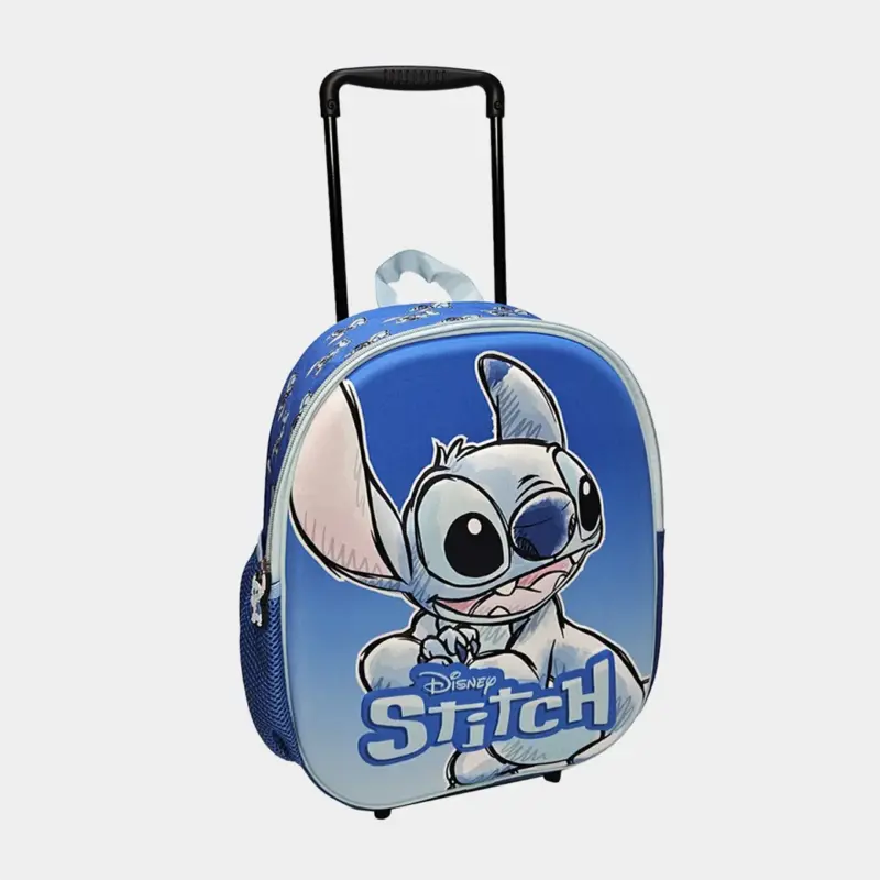 Trolley Pré-Escolar do Stitch Azul de 32cm