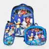 Conjunto Escolar Sonic Mochila Lancheira e Estojo