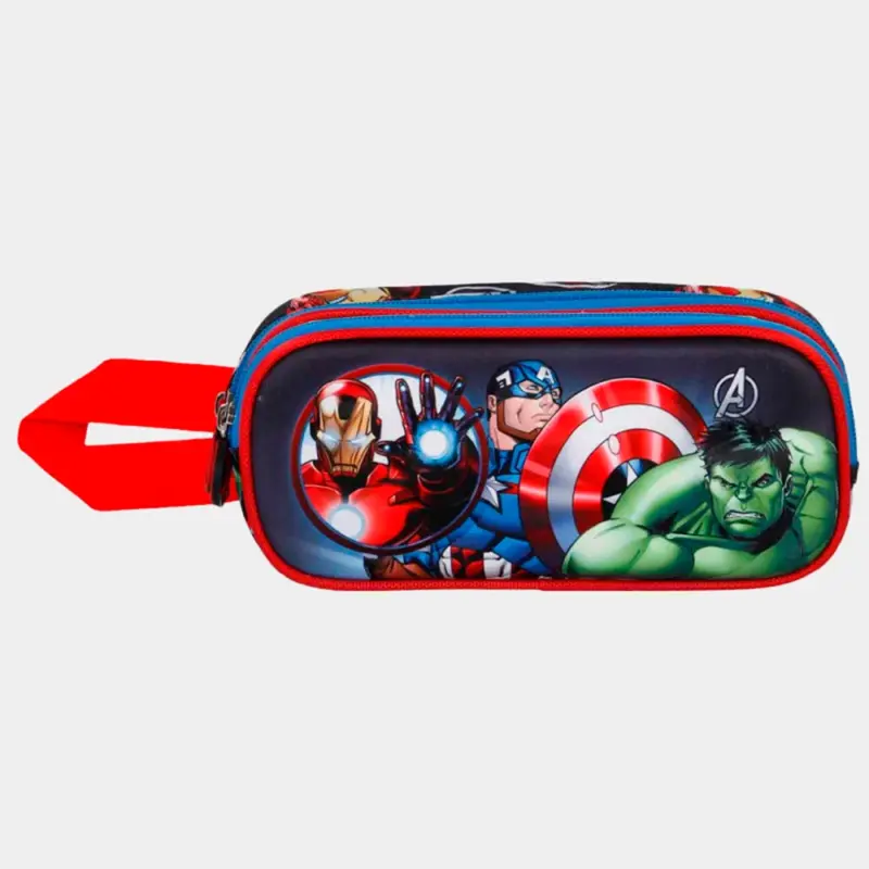 Estojo Duplo dos Avengers 3D de 22cm