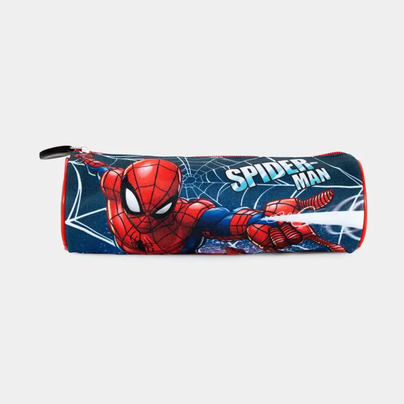 Estojo Escolar do Homem Aranha Cilíndrico de 21cm