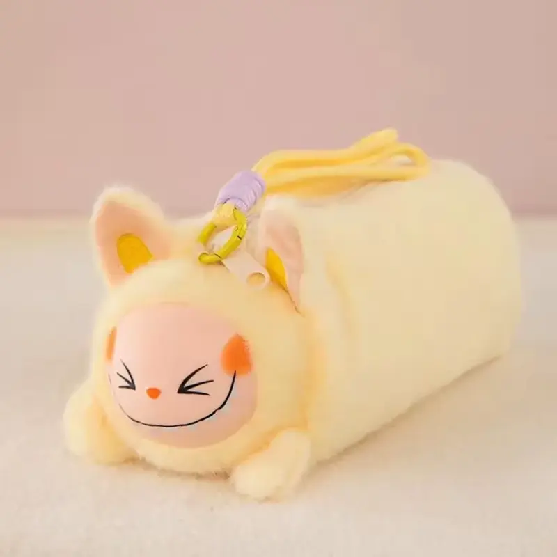 Estojo Labubu Peluche Escolar de 22cm_Amarelo
