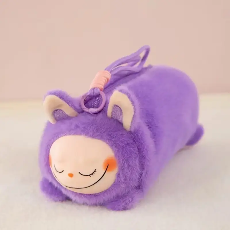 Estojo Labubu Peluche Escolar de 22cm_Lilás