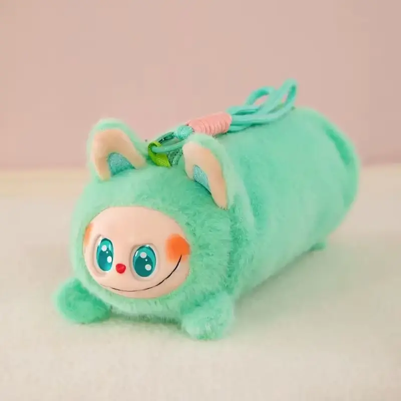 Estojo Labubu Peluche Escolar de 22cm_Verde