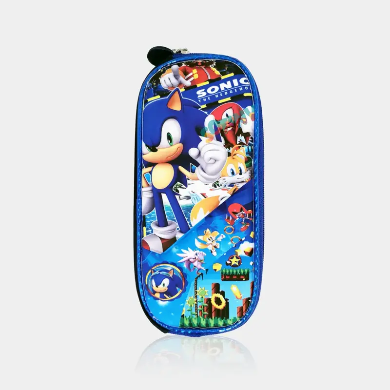 Estojo Sonic Escolar de 23cm