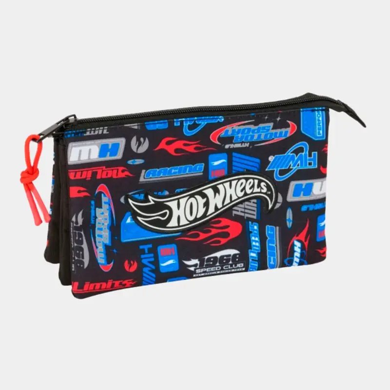Estojo Triplo Hot Wheels Speed Club