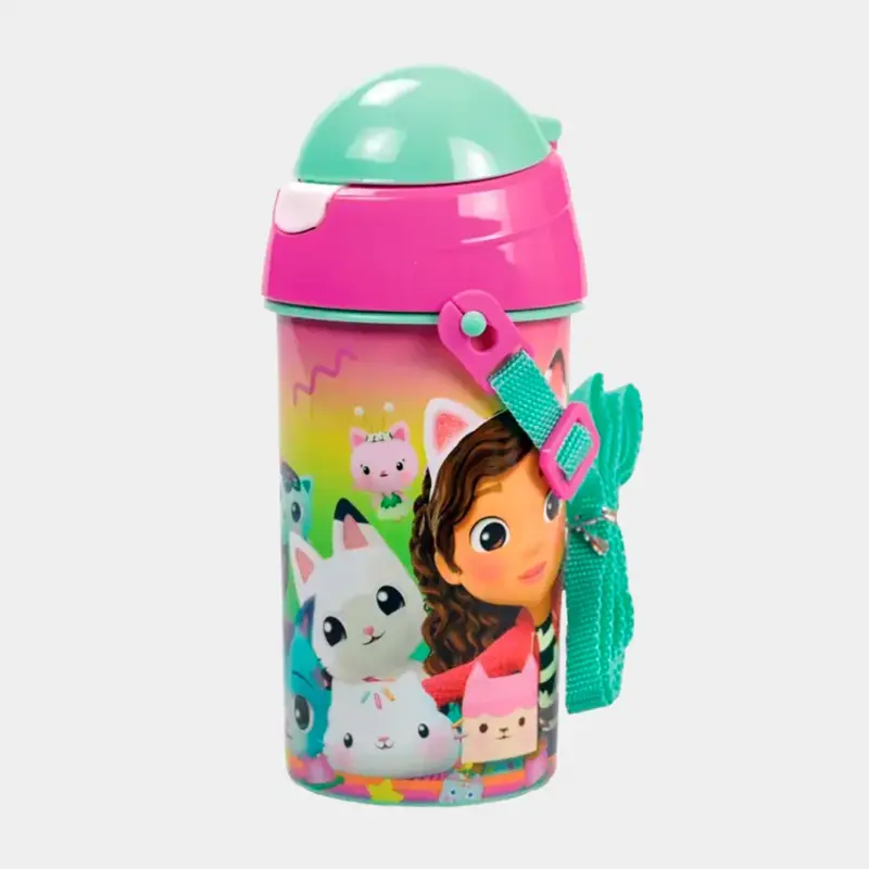 Garrafa de Plástico Gabby e Gatos de 500ml