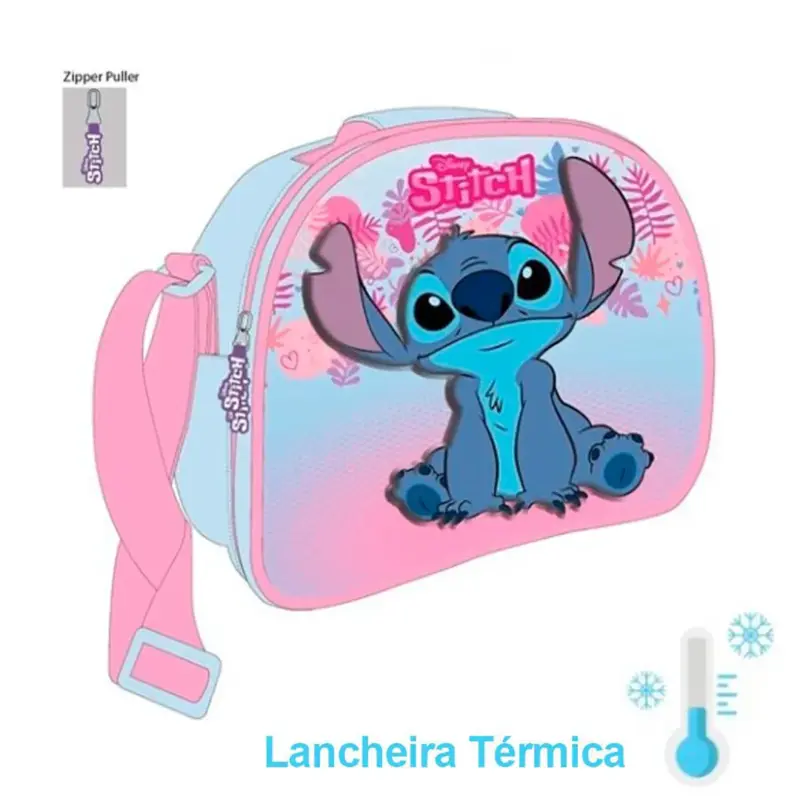 Lancheira Térmica Stitch e Angel 3D