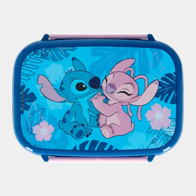Lancheira de Plástico Stitch e Angel com Divisória_1